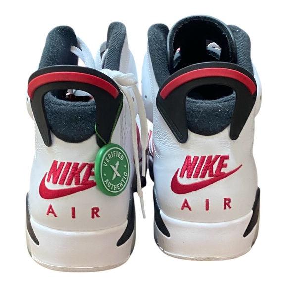 Air Jordan 6 Retro Carmine' White and Red Sneakers Size 13 - Picture 6 of 6